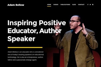 keynote speaker website, public speaker website performance coach website wix