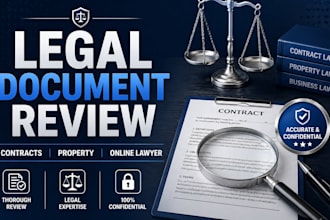 review and provide online legal consultation for contracts and property document