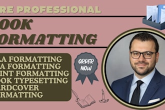 do professional book typesetting, print formatting, hardcover, mla and apa forma