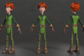 create 3d character model, 3d character design, game ready 3d character