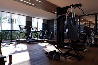 design modern 3d gym interiors with high quality visualization