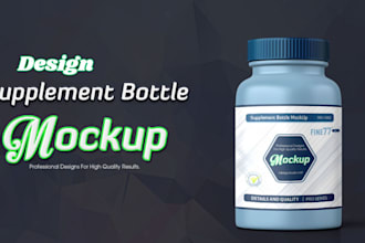 design quality supplement product rendering mockups branding design online store