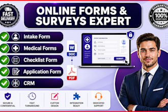 create fillable medical form, checklist form, intake form, application form