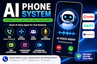 set up an ai calling system with IVR, CRM automation and call routing