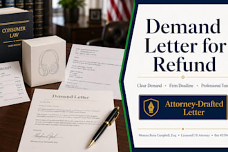 write a formal demand letter for refund as a licensed US attorney