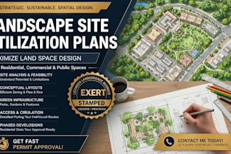 create landscape site utilization plan to maximize land space design
