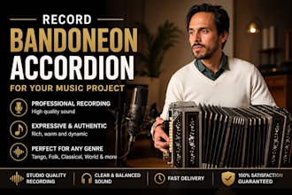 record pro brandoneon accordion for your music project