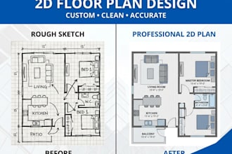 design 2d floor plan custom home layouts, real estate and architecture plans