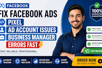 fix facebook ads pixel, ad account issues and business manager errors fast