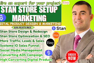 setup stan store etsy shop seo etsy stan store setup systeme io digital product