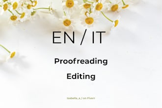 proofread and improve your english or italian text