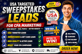 provide USA sweeps take p c h targeted leads for cpa marketing