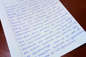 write anything in neat handwriting