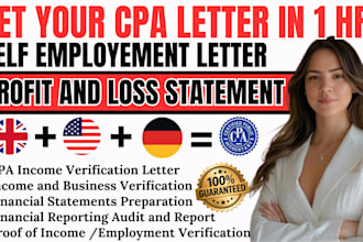 us CPA letter, comfort letter, mortgage letter and income verification letter