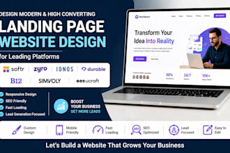 design softr zyro website ionos durable b12 simvoly ucraft landing page website