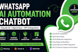 build whatsapp automation chatbot using claude ai and openclaw setup