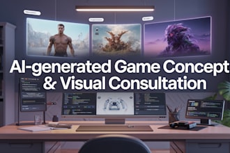 provide ai generated game concept design and visual consultation