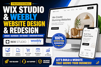 create weebly website wix studio website design redesign wix store