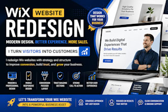 do wix website design and redesign website  redesign wix web optimization SEO