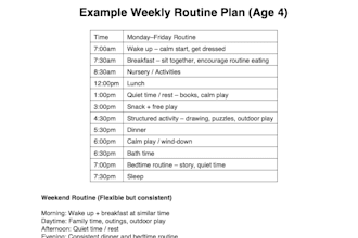 help you create routines and manage your childs behaviour