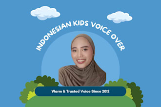 record indonesian female voice over for kids stories