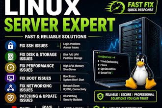 fix linux server issues, ssh errors, disk space and performance problems