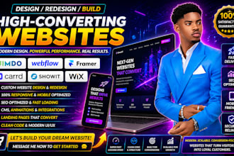 build jimdo webflow framer carrd showit wix landing page website design redesign