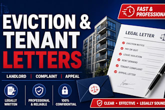 draft and review eviction notices demand letters and landlord tenant agreement