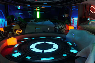 create vrchat world, 3d game environment, vrc world, vr world metaverse horizon