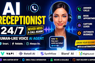 human like ai receptionist voice agent, vapi, retell ai, synthflow, bland ai