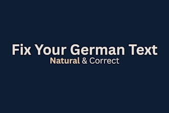 proofread and improve you german text