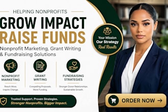 handle nonprofit marketing, grant writing and fundraising