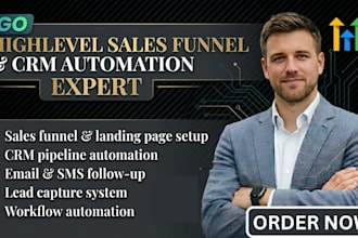 build gohighlevel ai sales funnel ghl landing page highlevel CRM automation