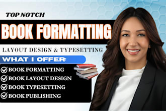 do book and ebook formatting for amazon kdp, book layout design, typesetting