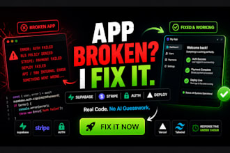 fix your lovable app bugs supabase auth stripe and deploy it