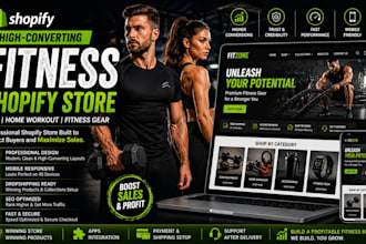 setup and design a profitable shopify for store fitness gym home workout product