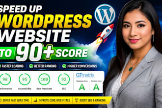speed up wordpress website and fix core web vitals, gtmetrix and pagespeed score
