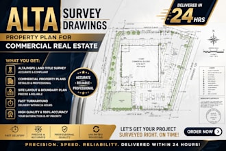 create alta survey drawings  property plan for commercial real estate in 24hrs