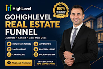 build gohighlevel real estate funnel ghl website highlevel crm automation setup