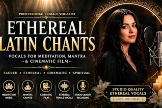 record ethereal female latin chants for meditation, mantra and cinematic film