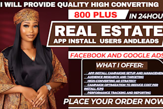 800 real estate app ads, app install ads real estate app marketing app promotion