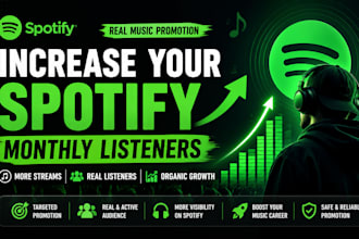 increase your spotify monthly listeners, spotify music promotion, music listener