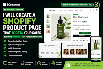 create a shopify product page that boosts your ecomposer