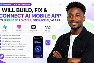 build fix connect rork ai mobile app to supabase, lovable, onspace ai, v0 app