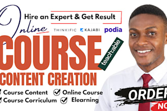 write online course content, curriculum, lesson script, udemy, teachable