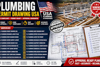 plumbing permit drawing usa drainage layout riser diagram code approval