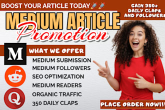 do organic medium article promotion boost medium followers, medium SEO