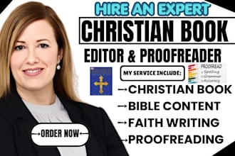 l edit and proofread your christian or religious book professionally