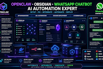 setup fix openclaw obsidian whatsapp chatbot api docker n8n ai automation expert