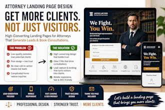 design a high converting attorney landing page for lead generation